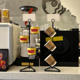 Maxbell Coffee Cup Holder Creative for Countertop for Countertop Tea Shop Coffee Bar Black