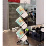 Maxbell Coffee Cup Holder Creative for Countertop for Countertop Tea Shop Coffee Bar Black