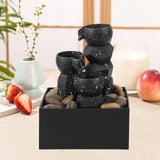 Maxbell Tabletop Water Fountain Gift Tabletop Waterflow for Bedroom Farmhouse Office