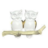 Maxbell Owl Wall Hook Decoration Cute Creative Walls Rack for Bedroom Porch Household 2 Hooks