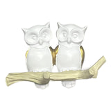 Maxbell Owl Wall Hook Decoration Cute Creative Walls Rack for Bedroom Porch Household 2 Hooks