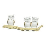 Maxbell Owl Wall Hook Decoration Cute Creative Walls Rack for Bedroom Porch Household 3 Hooks