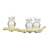Maxbell Owl Wall Hook Decoration Cute Creative Walls Rack for Bedroom Porch Household 3 Hooks