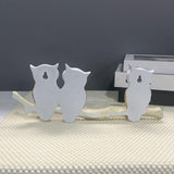 Maxbell Owl Wall Hook Decoration Cute Creative Walls Rack for Bedroom Porch Household 4 Hooks
