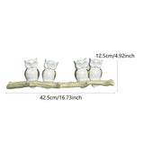 Maxbell Owl Wall Hook Decoration Cute Creative Walls Rack for Bedroom Porch Household 4 Hooks