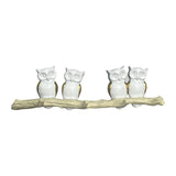 Maxbell Owl Wall Hook Decoration Cute Creative Walls Rack for Bedroom Porch Household 4 Hooks