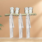 Maxbell Owl Wall Hook Decoration Cute Creative Walls Rack for Bedroom Porch Household 4 Hooks