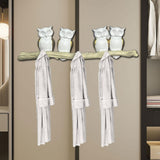 Maxbell Owl Wall Hook Decoration Cute Creative Walls Rack for Bedroom Porch Household 4 Hooks