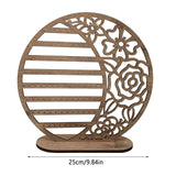 Maxbell Earrings Organizer Wood 5 Tier Earring Holder for Counter Dark Wood Color