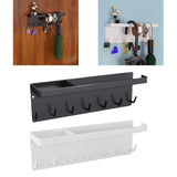 Maxbell Entryway Umbrella Stand 7 Hooks Multiuse Hanging Home Decor Key Hooks Holder Black
