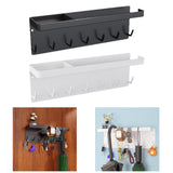 Maxbell Entryway Umbrella Stand 7 Hooks Multiuse Hanging Home Decor Key Hooks Holder Black