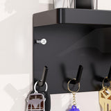 Maxbell Entryway Umbrella Stand 7 Hooks Multiuse Hanging Home Decor Key Hooks Holder Black