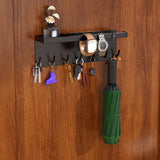 Maxbell Entryway Umbrella Stand 7 Hooks Multiuse Hanging Home Decor Key Hooks Holder Black