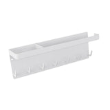 Maxbell Entryway Umbrella Stand 7 Hooks Multiuse Hanging Home Decor Key Hooks Holder White