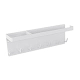Maxbell Entryway Umbrella Stand 7 Hooks Multiuse Hanging Home Decor Key Hooks Holder White