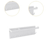 Maxbell Entryway Umbrella Stand 7 Hooks Multiuse Hanging Home Decor Key Hooks Holder White