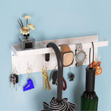 Maxbell Entryway Umbrella Stand 7 Hooks Multiuse Hanging Home Decor Key Hooks Holder White