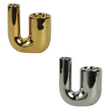 Maxbell Candle Holder Ornament Gifts Candle Stand for Wedding Reception Home Dinning Golder
