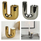 Maxbell Candle Holder Ornament Gifts Candle Stand for Wedding Reception Home Dinning Golder