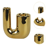 Maxbell Candle Holder Ornament Gifts Candle Stand for Wedding Reception Home Dinning Golder
