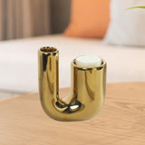 Maxbell Candle Holder Ornament Gifts Candle Stand for Wedding Reception Home Dinning Golder