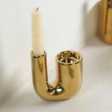 Maxbell Candle Holder Ornament Gifts Candle Stand for Wedding Reception Home Dinning Golder