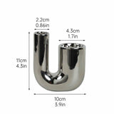 Maxbell Candle Holder Ornament Gifts Candle Stand for Wedding Reception Home Dinning Silver
