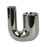 Maxbell Candle Holder Ornament Gifts Candle Stand for Wedding Reception Home Dinning Silver