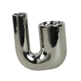 Maxbell Candle Holder Ornament Gifts Candle Stand for Wedding Reception Home Dinning Silver