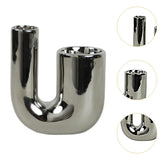 Maxbell Candle Holder Ornament Gifts Candle Stand for Wedding Reception Home Dinning Silver