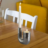 Maxbell Candle Holder Ornament Gifts Candle Stand for Wedding Reception Home Dinning Silver