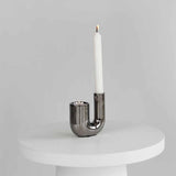 Maxbell Candle Holder Ornament Gifts Candle Stand for Wedding Reception Home Dinning Silver