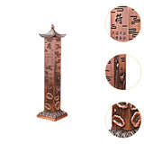 Maxbell Incense Burner Creative Incense Stick Holder for Living Room Festivals Party Red Copper