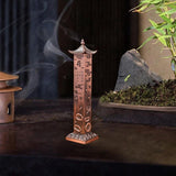 Maxbell Incense Burner Creative Incense Stick Holder for Living Room Festivals Party Red Copper