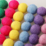 Maxbell 100Pcs Wool   Balls Hand ed Round Colourful for Craft Home Decor