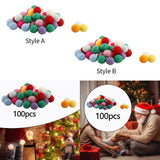 Maxbell 100Pcs Wool   Balls Hand ed Round Colourful for Craft Home Decor