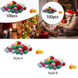 Maxbell 100Pcs Wool   Balls Hand ed Round Colourful for Craft Home Decor