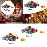 Maxbell 100Pcs Wool   Balls Hand ed Round Colourful for Craft Home Decor