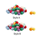 Maxbell 100Pcs Wool   Balls Hand ed Round Colourful for Craft Home Decor