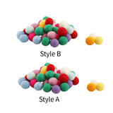 Maxbell 100Pcs Wool   Balls Hand ed Round Colourful for Craft Home Decor