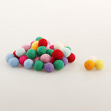 Maxbell 100Pcs Wool   Balls Hand ed Round Colourful for Craft Home Decor