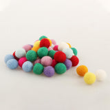 Maxbell 100Pcs Wool   Balls Hand ed Round Colourful for Craft Home Decor