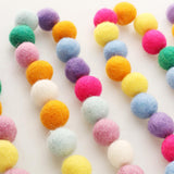Maxbell 100Pcs Wool   Balls Hand ed Round Colourful for Craft Home Decor