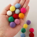 Maxbell 100Pcs Wool   Balls Hand ed Round Colourful for Craft Home Decor