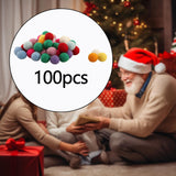 Maxbell 100Pcs Wool   Balls Hand ed Round Colourful for Craft Home Decor