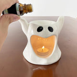 Maxbell Halloween Ghost Essential Oil Burner Tealight Candle Holder for Home