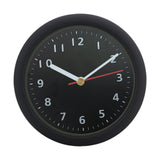 Maxbell Wall Clock Round Simple Waterproof Home Decor 6'' for Office Bedroom Kitchen Black