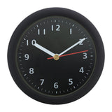 Maxbell Wall Clock Round Simple Waterproof Home Decor 6'' for Office Bedroom Kitchen Black