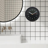 Maxbell Wall Clock Round Simple Waterproof Home Decor 6'' for Office Bedroom Kitchen Black