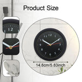 Maxbell Wall Clock Round Simple Waterproof Home Decor 6'' for Office Bedroom Kitchen Black